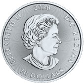 Серебряная монета 2oz Кракен 10 долларов 2020 Канада