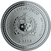 Серебряная монета 1oz Змей Милана 2 тала 2020 Самоа