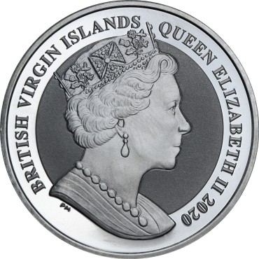 Серебряная монета 1oz Парусник "Мейфлауэр" 1 доллар 2020 БВО