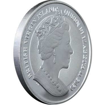 Серебряная монета 1oz Парусник "Мейфлауэр" 1 доллар 2020 БВО