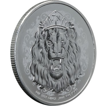 Срібна монета 1oz Рикаючий Лев 2 долара 2020 Ніуе