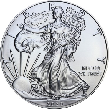 Срібна монета 1oz Американський Орел 1 долар 2020 США