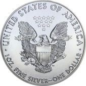 Серебряная монета 1oz Американский Орел 1 доллар 2020 США