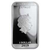 Серебряная монета 1oz "Чужой" 40-летие 1 доллар 2019 Тувалу