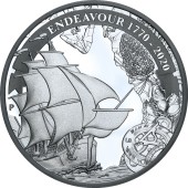 Серебряная монета 1oz Индевор 1770-2020 1 доллар 2020 Австралия