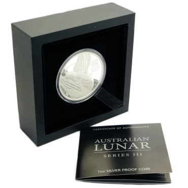 Срібна монета 1oz Рік Миші (Щура) 1 долар 2020 Австралія