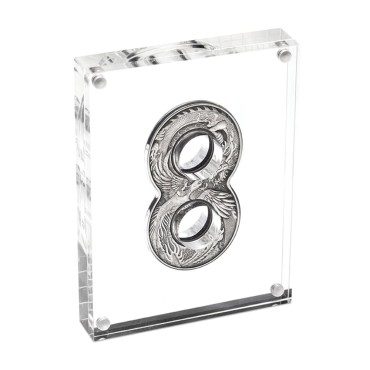 Серебряная монета 2oz Дракон и Феникс 2 доллара 2020 Австралия