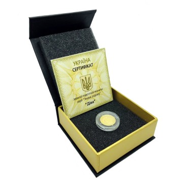 Золотая монета 1/25oz Дева 2 гривны 2008 Украина
