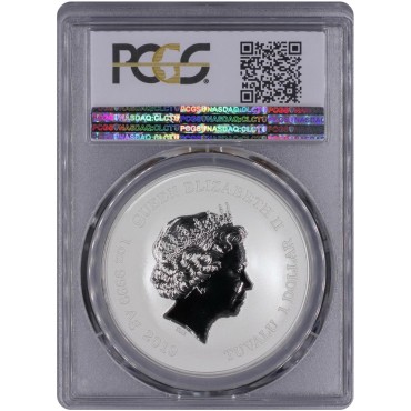 Срібна монета 1oz Піратський човен «Помста Королеви Анни» 1 долар 2019 Тувалу (PCGS MS70)