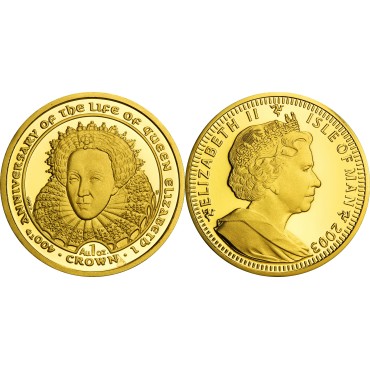 Набор золотых монет (5шт.) "Золотой Век" 2003 Остров Мэн