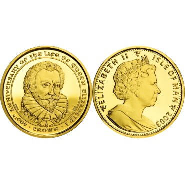 Набор золотых монет (5шт.) "Золотой Век" 2003 Остров Мэн