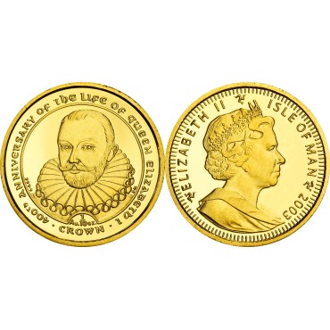 Набор золотых монет (5шт.) "Золотой Век" 2003 Остров Мэн