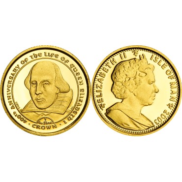 Набор золотых монет (5шт.) "Золотой Век" 2003 Остров Мэн