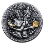 Серебряная монета 2oz Афродита и Венера 5 долларов 2019 Ниуэ