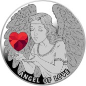 Серебряная монета Ангел Любви 1 доллар 2020 Ниуэ