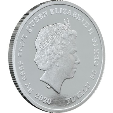 Срібна монета 1/2oz Завжди Разом 50 центів 2020 Тувалу (кольорова)