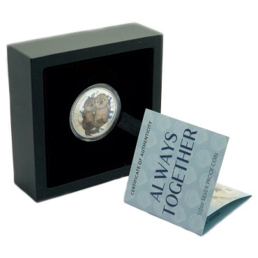 Срібна монета 1/2oz Завжди Разом 50 центів 2020 Тувалу (кольорова)