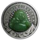 Срібна монета 1oz Будда з посмішкою 1 долар 2019 Тувалу
