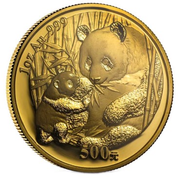Золота монета 1oz Панда 500 юань 2005 Китай
