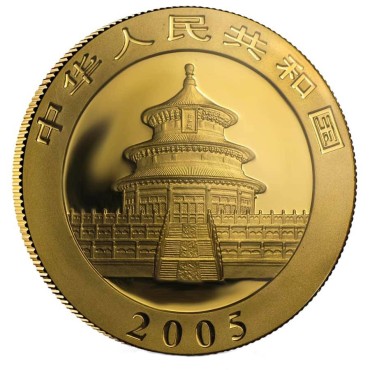 Золота монета 1oz Панда 500 юань 2005 Китай