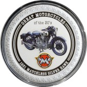 Серебряная монета 1oz Мотоцикл "Matchless Silver Hawk 1931" 2 доллара 2007 Острова Кука (цветная)