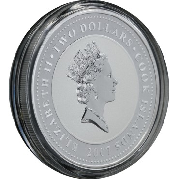 Серебряная монета 1oz Мотоцикл "Ariel 1000 Squarefour 1937" 2 доллара 2007 Острова Кука (цветная)