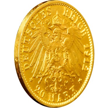 Золота монета Вільгельм II 20 марок 1912 Прусія Німецька Імперія