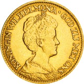 Золотая монета Королева Вильгельмина 10 гульденов 1912 Нидерланды