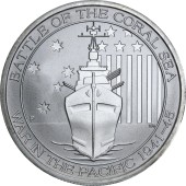 Серебряная монета 1/2oz Битва в Коралловом Море 50 центов 2015 Австралия