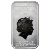 Серебряная монета 1oz Мечтающая Черепаха 1 доллар 2009 Австралия
