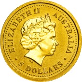 Золота монета 1/20oz Рік Мавпи 5 доларів 2004 Австралія