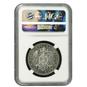 Серебряная монета 3 марки 1913 Липпе NGC MS62