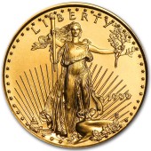 Золотая монета 1/4oz Американский Орел 10 долларов 1999 США