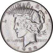 Серебряная монета Мирный Доллар 1 доллар 1922 США