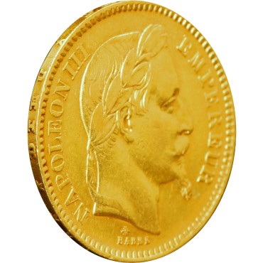 Золота монета Наполеон III 20 франків 1862 Франція