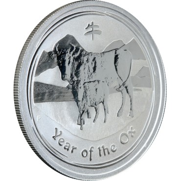 Серебряная монета 1/2oz Год Быка 50 центов 2009 Австралия