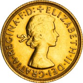 Золота монета Соверен Єлизавети II 1968 Великобританія