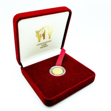 Золотая монета 1/25oz Мальва 2 гривны 2012 Украина