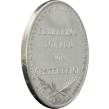 Серебряная монета Франкфурт 2 гульдена 1848 Германия