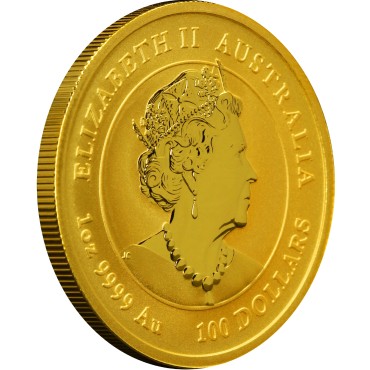 Золотая монета 1oz Год Быка 100 долларов 2021 Австралия