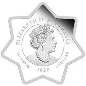 Серебряная монета 1oz «Рождественская гирлянда» 1 доллар 2020 Австралия (цветная)