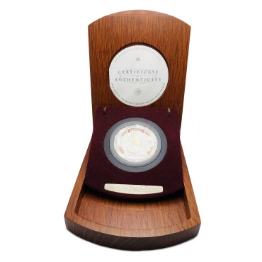 Серебряная монета 5oz Год Обезьяны 2004 Австралия (цветная)