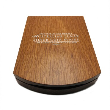 Серебряная монета 5oz Год Обезьяны 2004 Австралия (цветная)