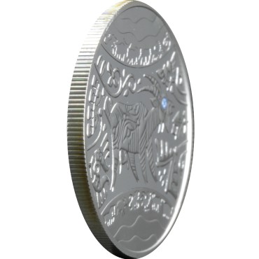 Срібна монета Рік Кози 5 гривень 2015 Україна