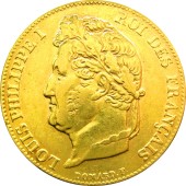 Золота монета 20 франків 1839 Франція