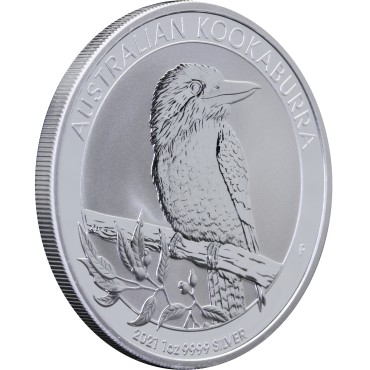 Срібна монета 1oz Кукабарра 1 долар 2021 Австралія