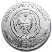 Срібна монета 1oz Рік Бика 50 франків 2021 Руанда