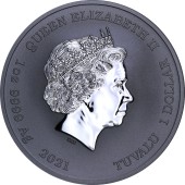 Серебряная монета 1oz Росомаха 1 доллар 2021 Тувалу