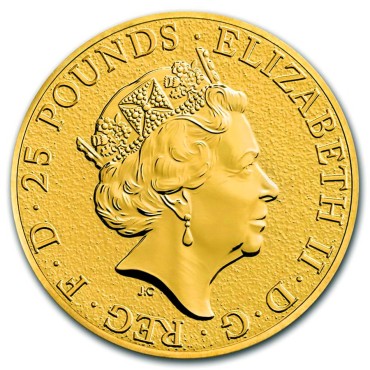 Золота монета 1/4oz Лев Англії 25 фунтів стерлінгів 2016 Великобританія