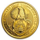 Золотая монета 1/4oz Грифон Эдварда III 25 фунтов стерлингов 2017 Великобритания